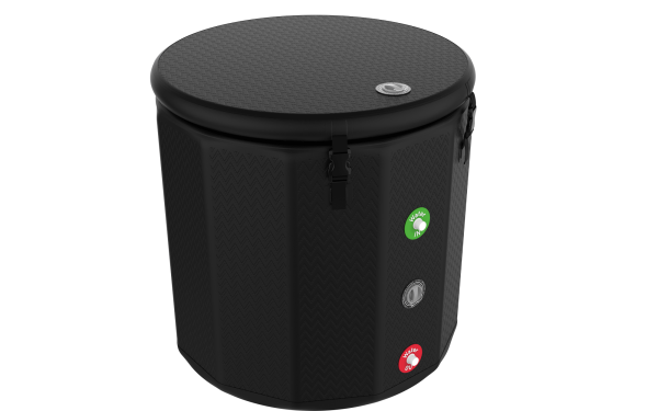 Black Single Ice Bath Bucket - Image 3