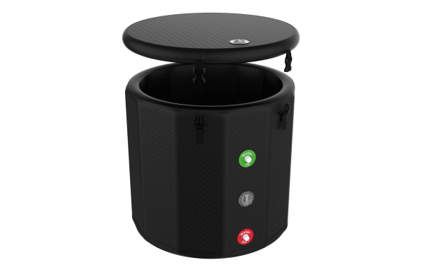 Black Single Ice Bath Bucket - Image 4